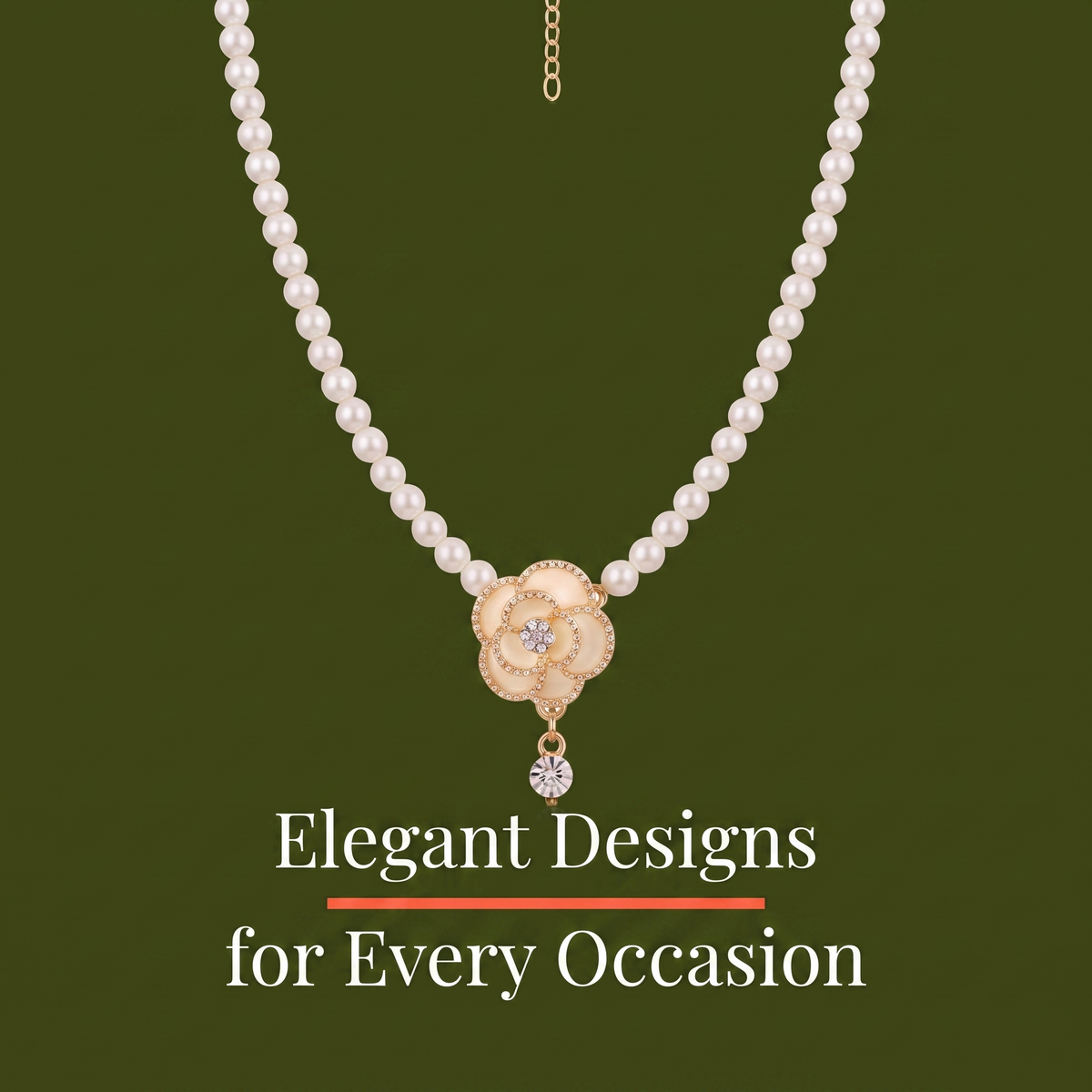 Classic Camellia Pearl Statement Necklace Necklaces