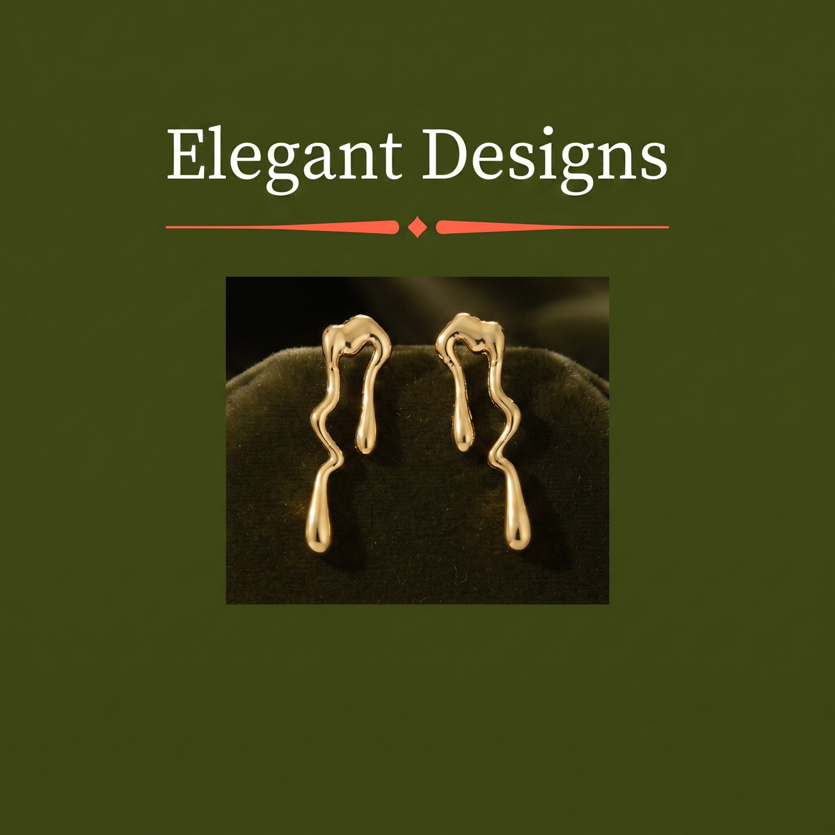 Wavy Drip Ear Rings