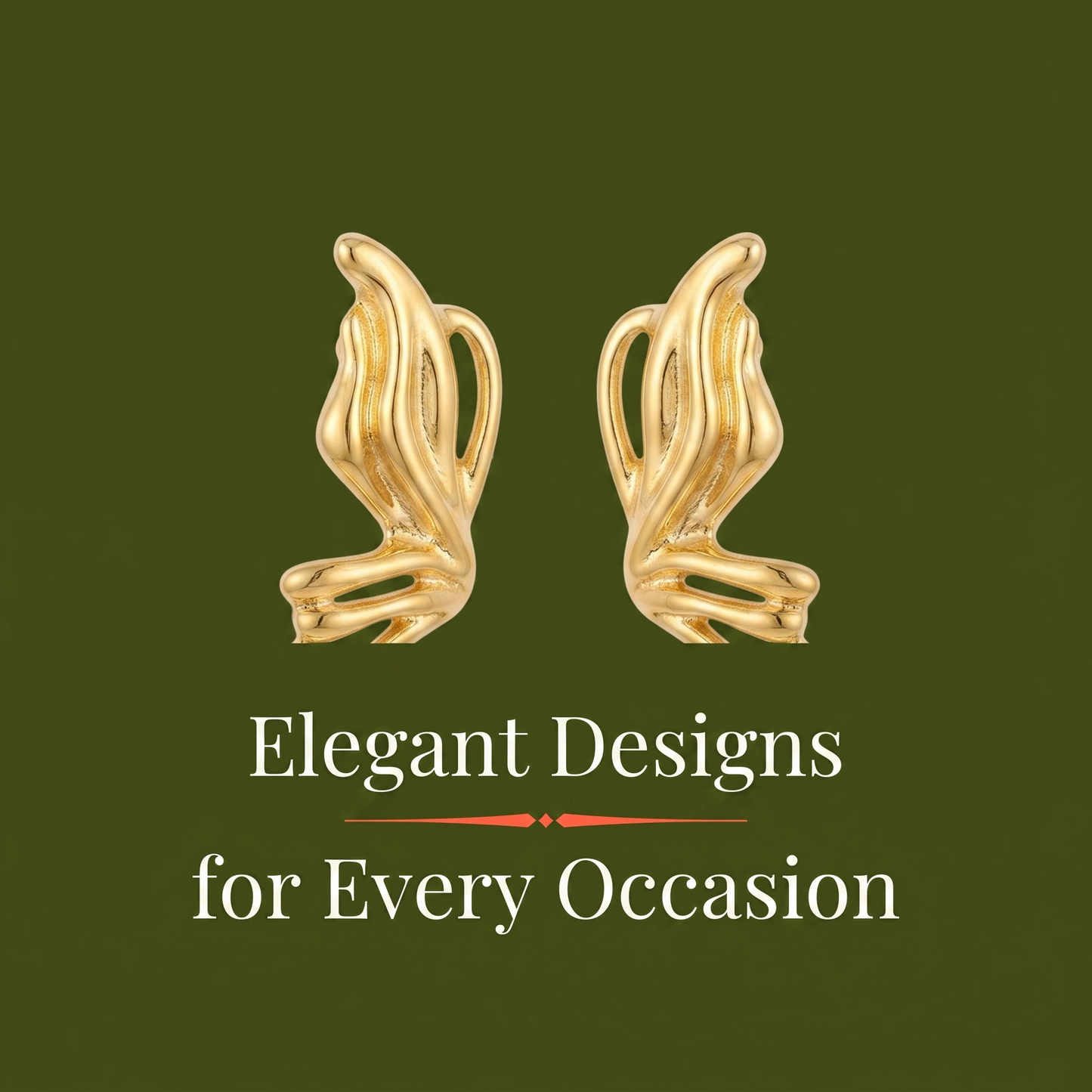 Abstract Wing Ear Rings