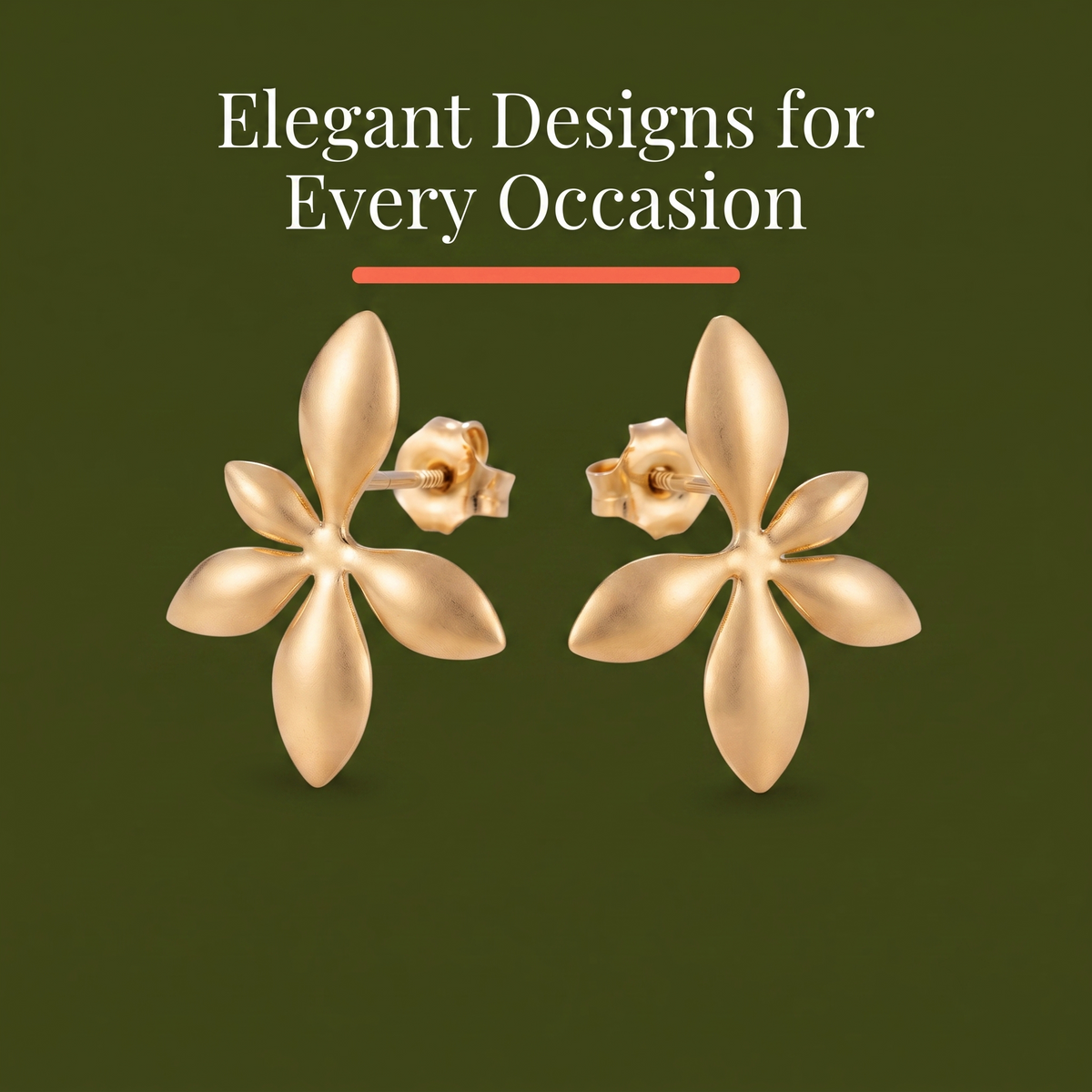 Verdant Petals Ear Rings