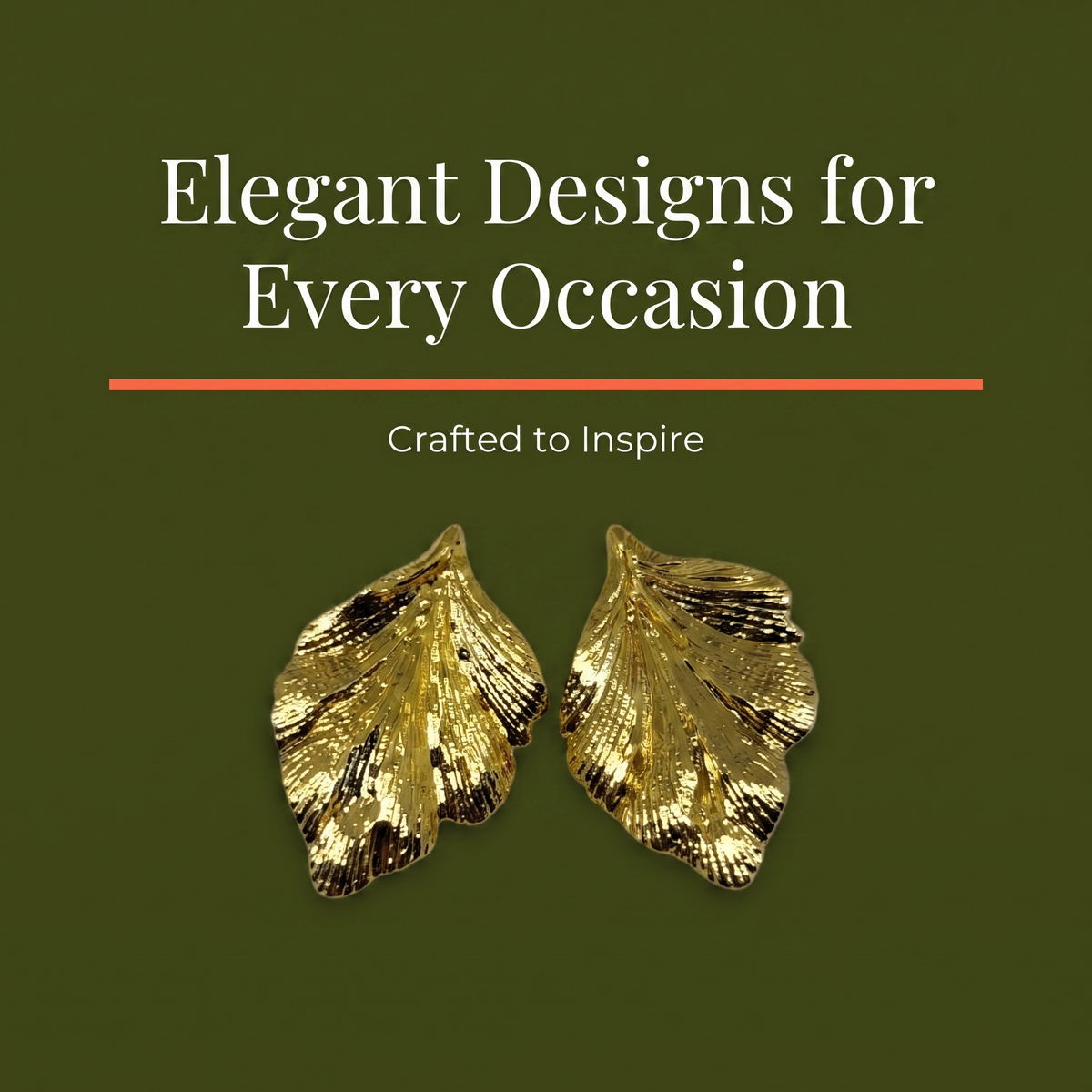Leaf Texture Ear Rings