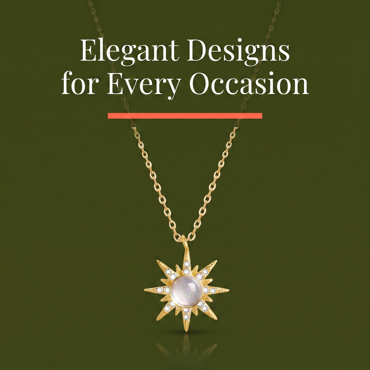 Celestial Starburst Moonstone Necklace Necklaces
