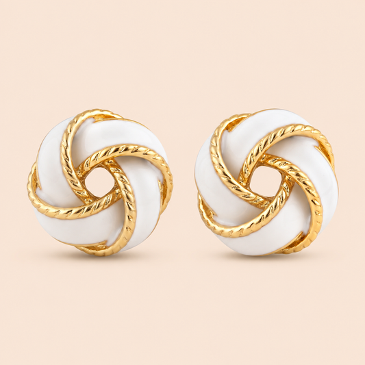 Interwoven Knot Ear Rings