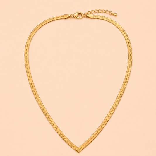 Classic V-Sleek Herringbone Necklace Necklaces