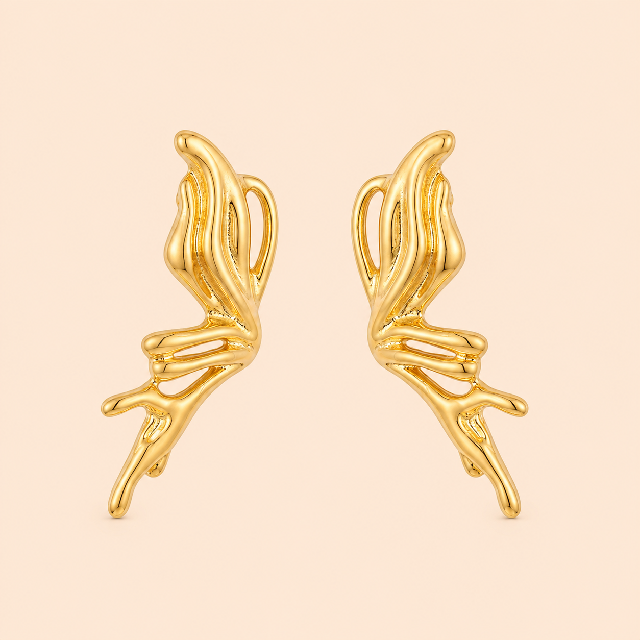 Abstract Wing Ear Rings