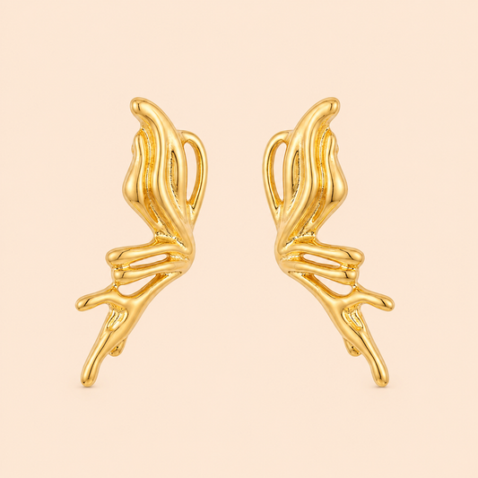 Abstract Wing Ear Rings