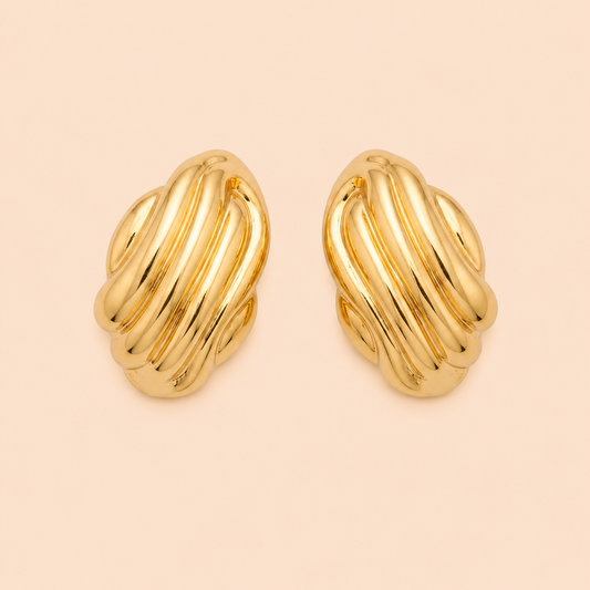 Golden Flora Ear Rings