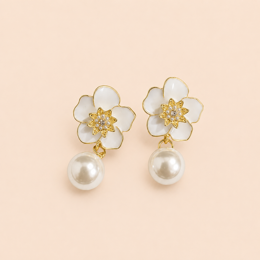 Pearl Cascade Ear Rings