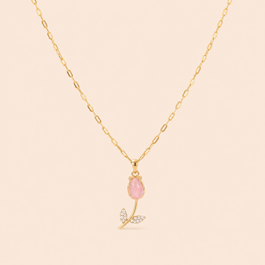 Blushing Tulip Necklaces