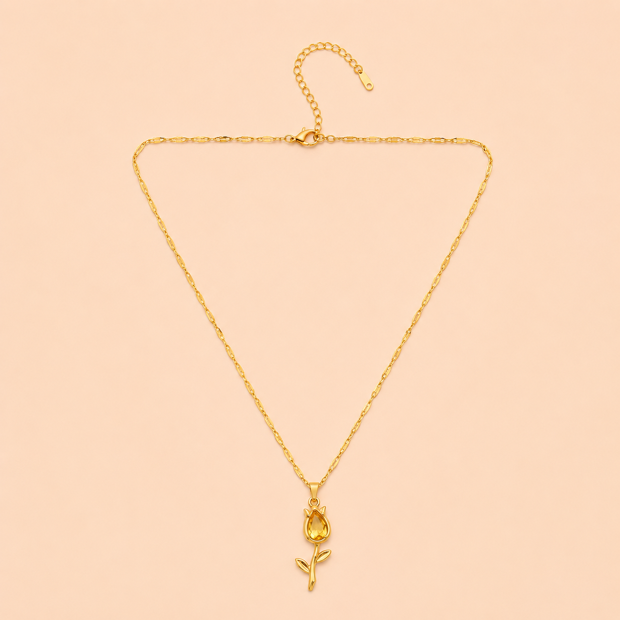 Golden Bloom Tulip Necklace Necklaces