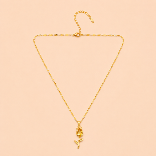 Golden Bloom Tulip Necklace Necklaces