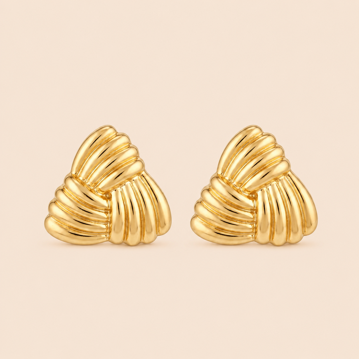 Trigon Texture Ear Rings