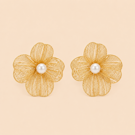 Gilded Gossamer Ear Rings