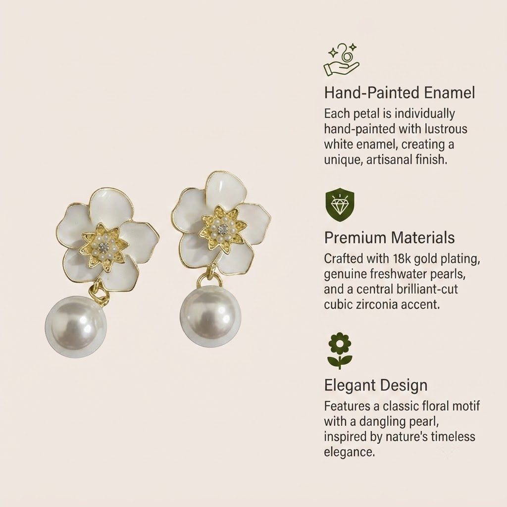 Pearl Cascade Ear Rings