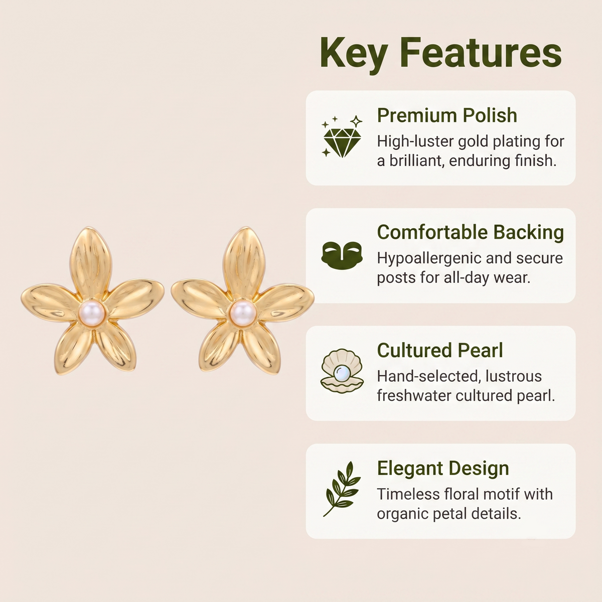 Petal Bloom Ear Rings