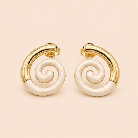 Spiral Shell Ear Rings