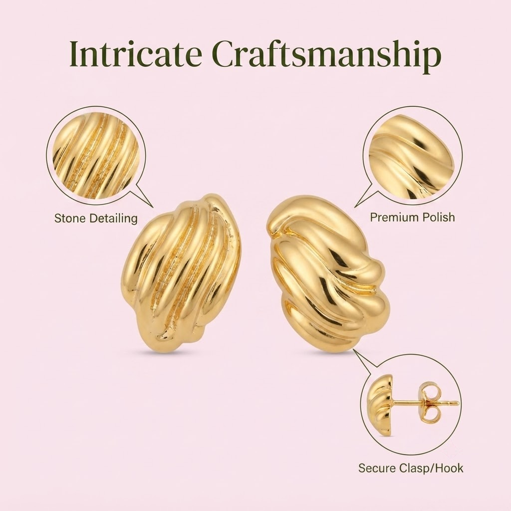 Golden Flora Ear Rings