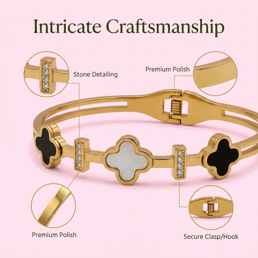 Clover Serenity Bangle Bracelet