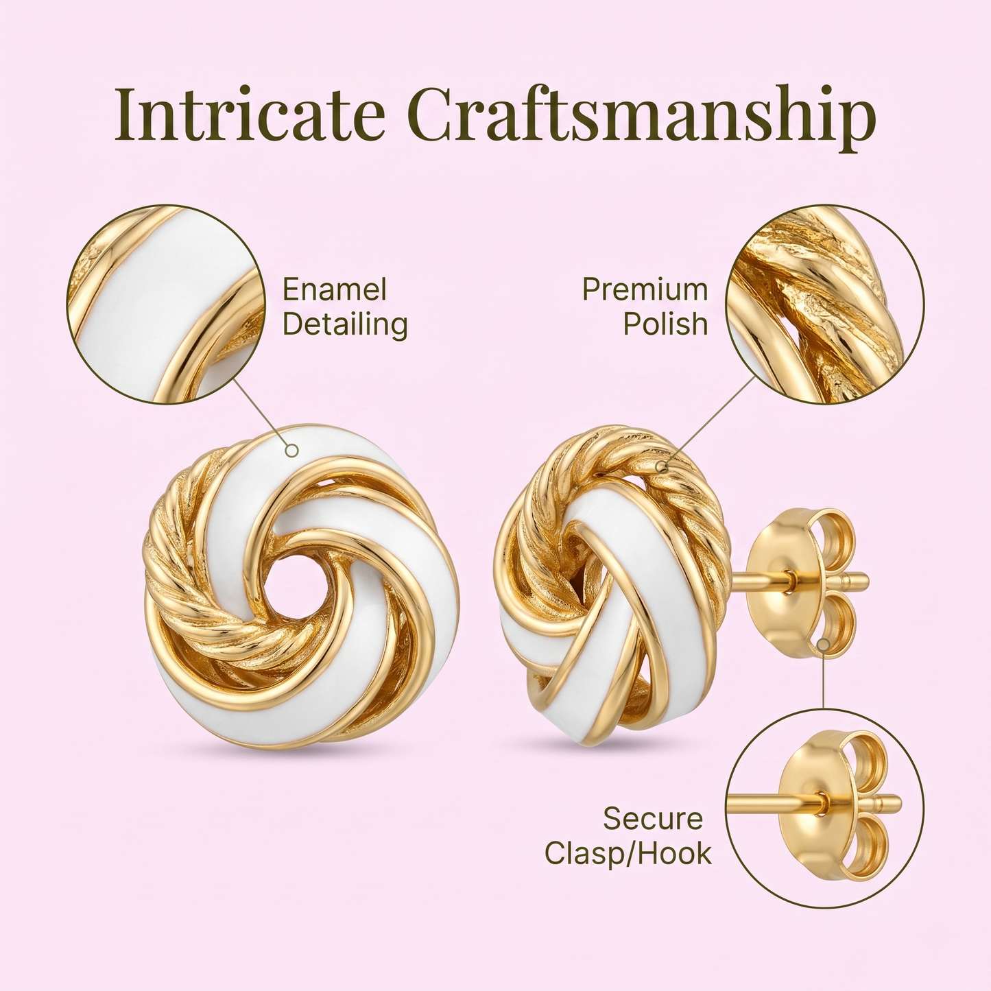 Interwoven Knot Ear Rings