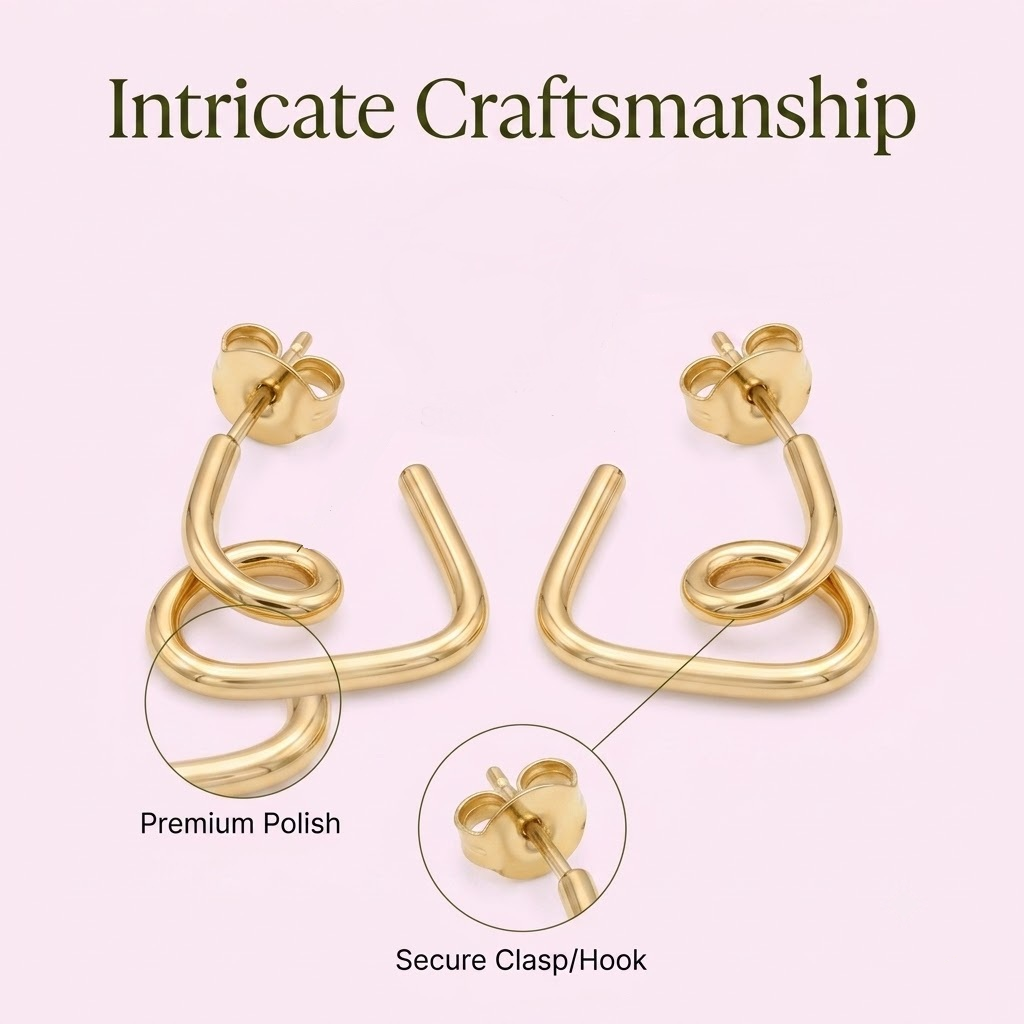 Square Hook Ear Rings