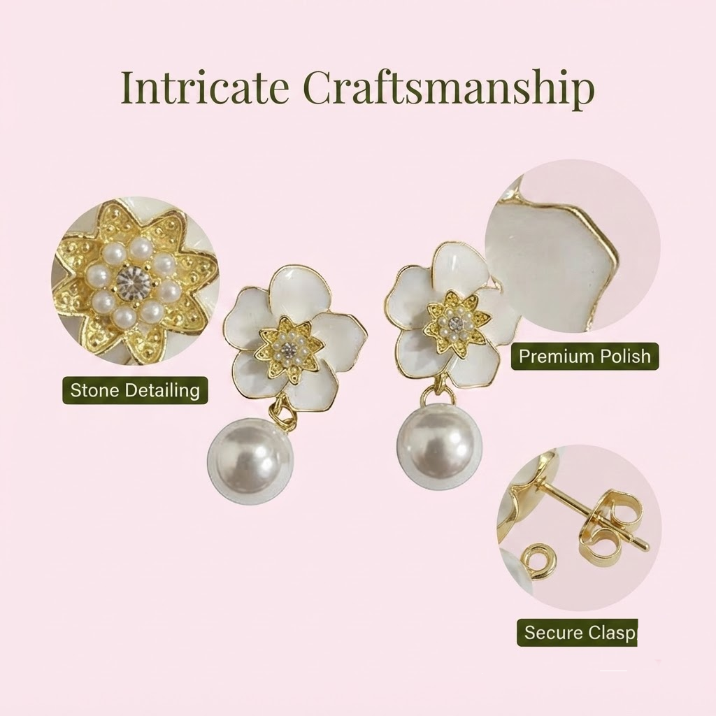 Pearl Cascade Ear Rings