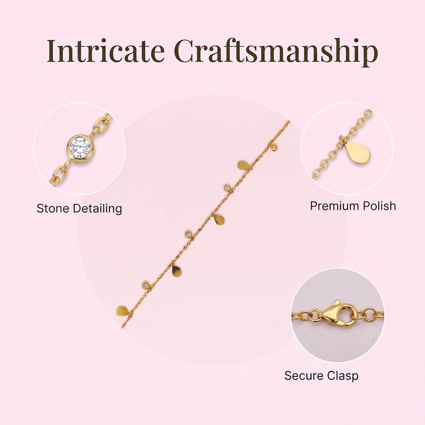 Dainty Drop Chain Bracelet