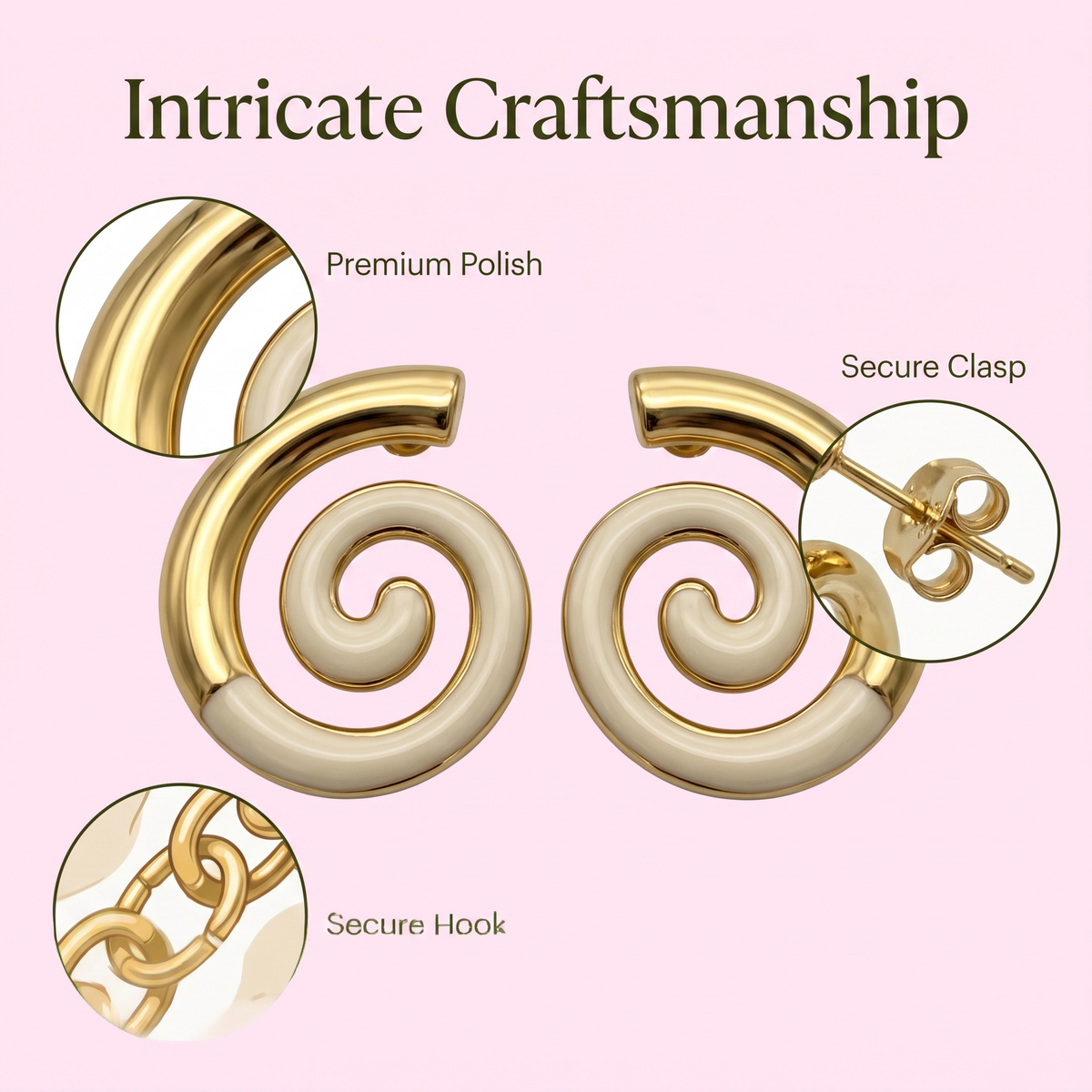 Spiral Shell Ear Rings