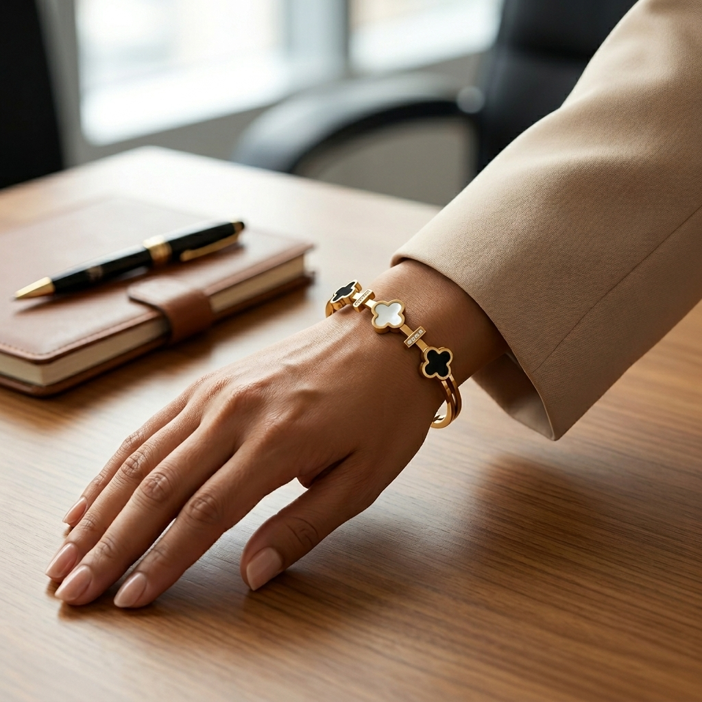 Clover Serenity Bangle Bracelet