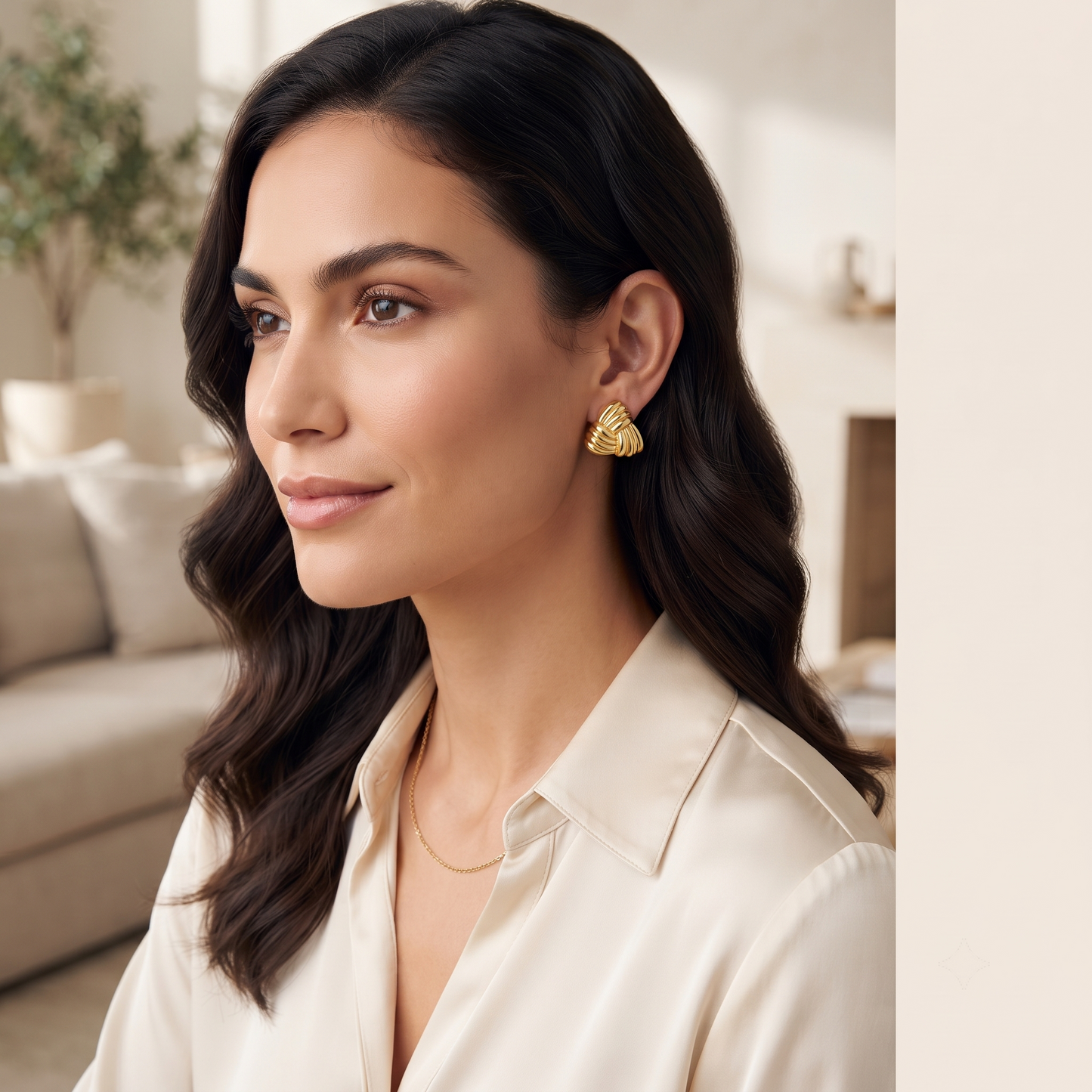 Trigon Texture Ear Rings