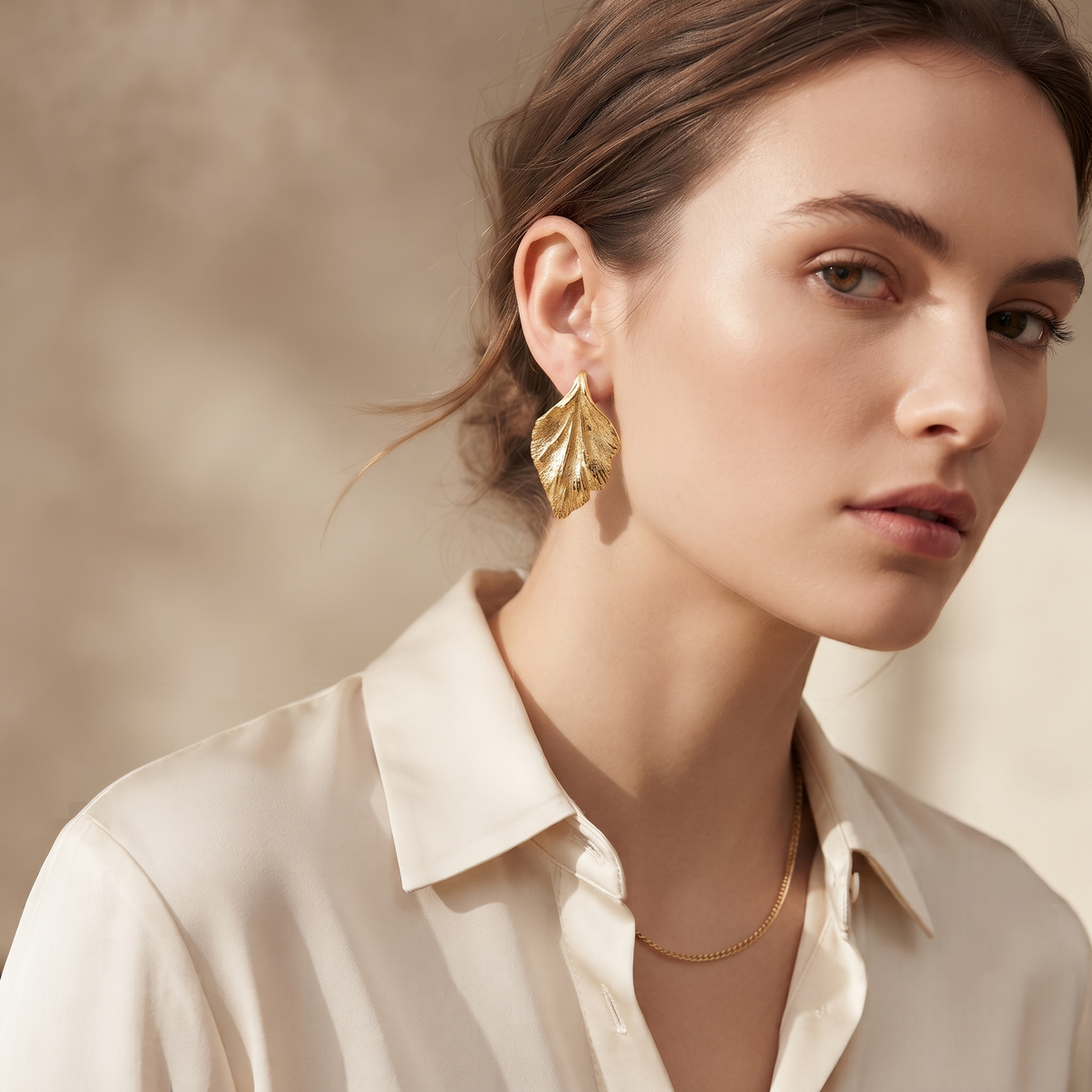 Leaf Texture Ear Rings