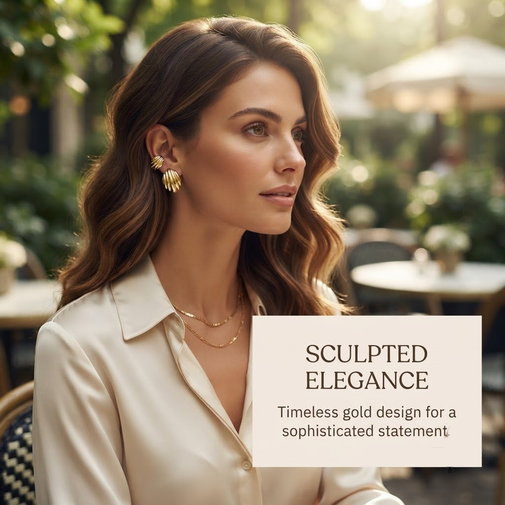 Golden Flora Ear Rings