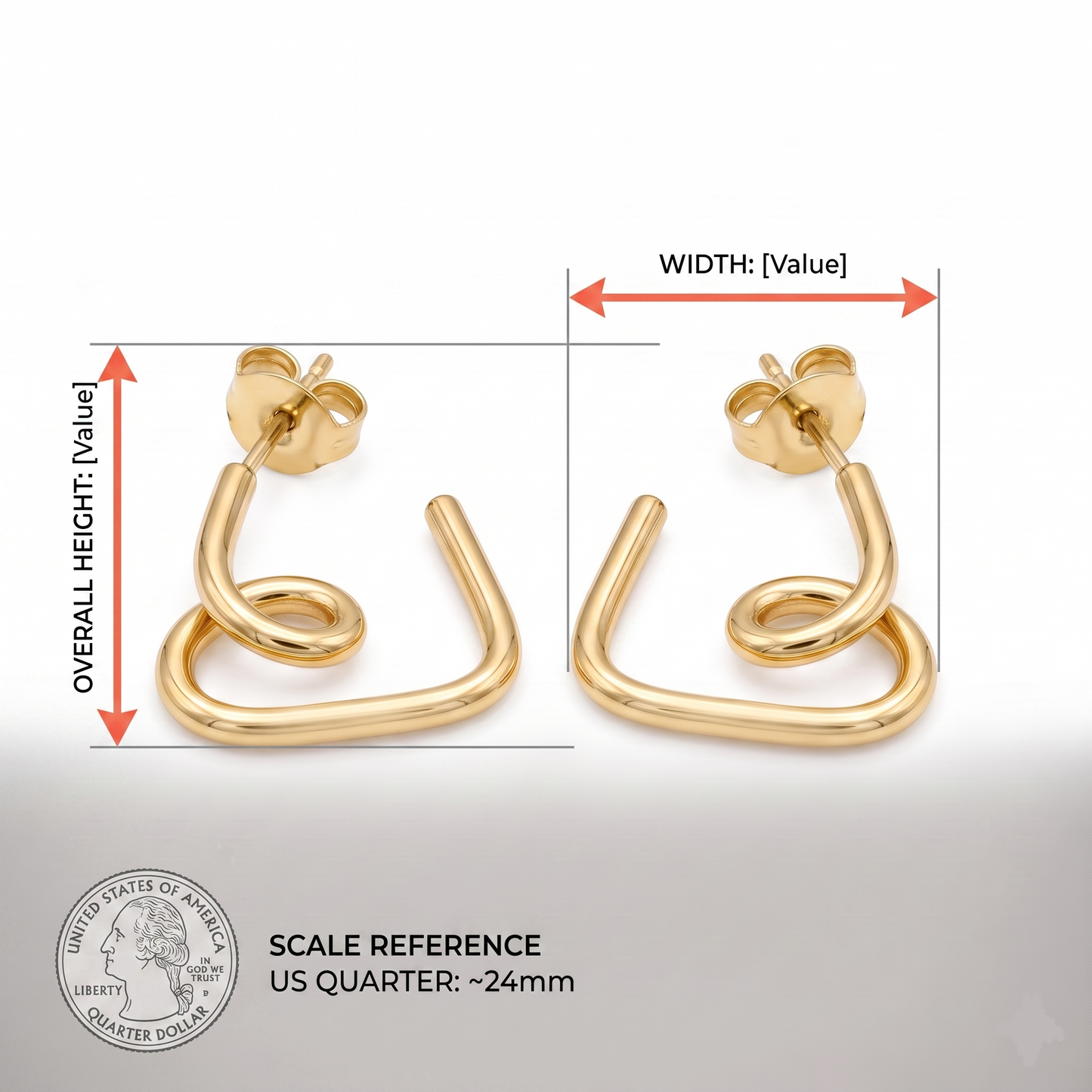 Square Hook Ear Rings