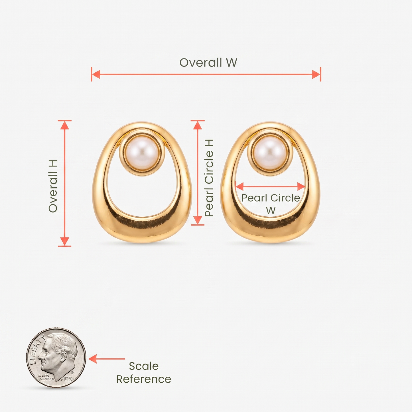 Pearl Circle Ear Rings