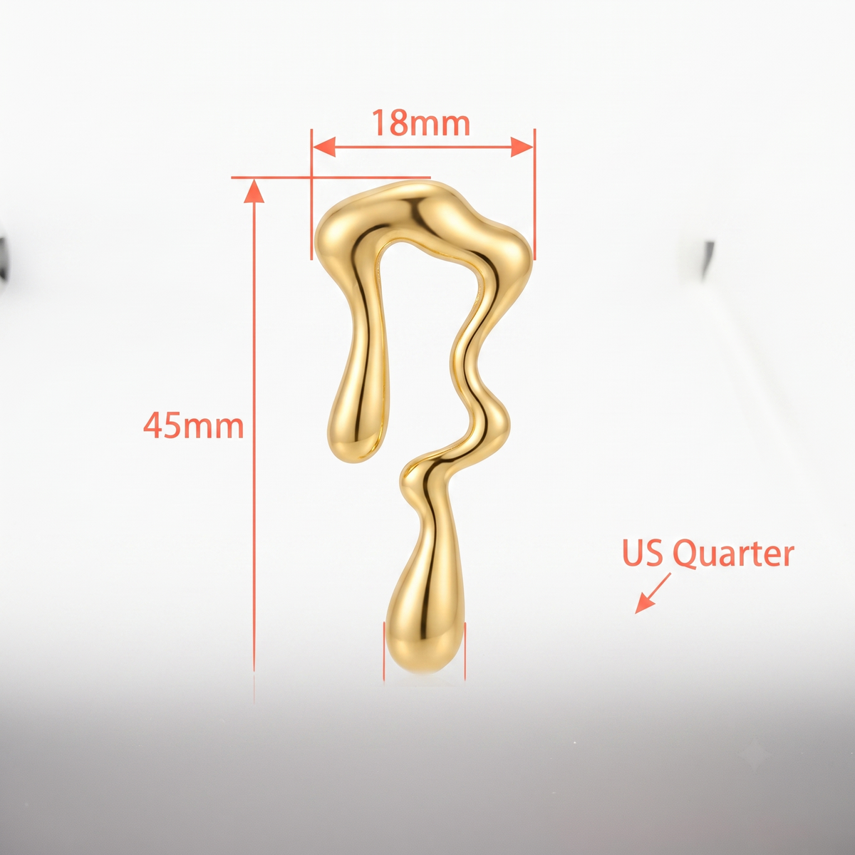 Wavy Drip Ear Rings