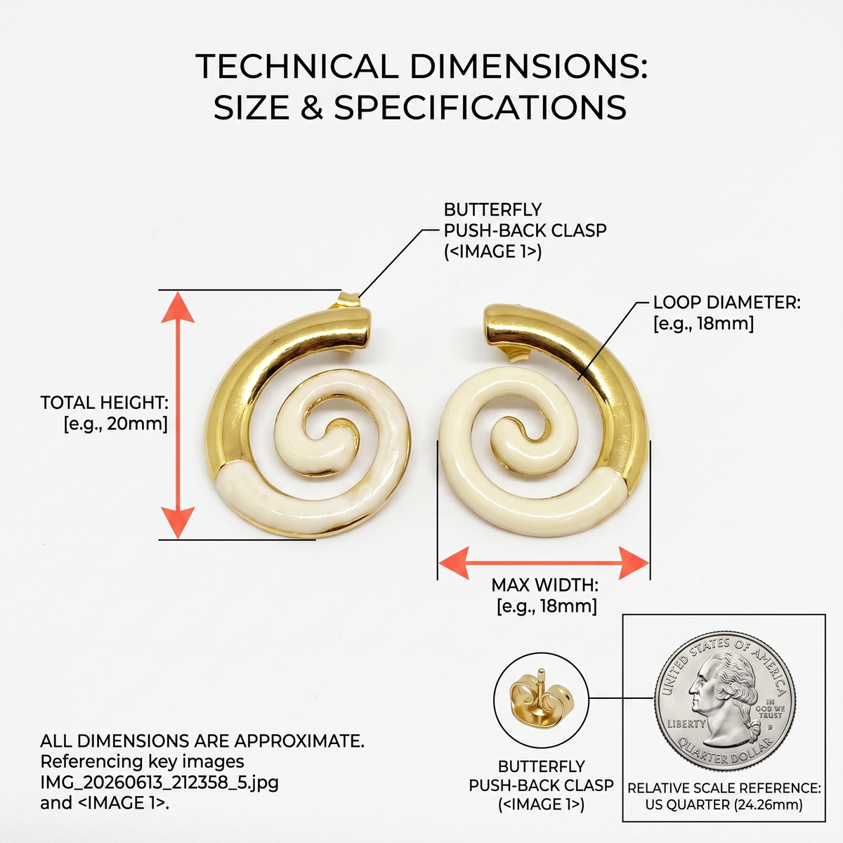 Spiral Shell Ear Rings