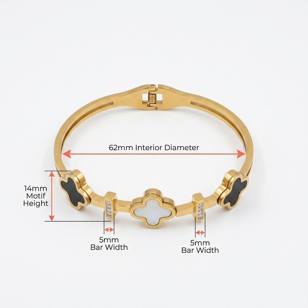 Clover Serenity Bangle Bracelet