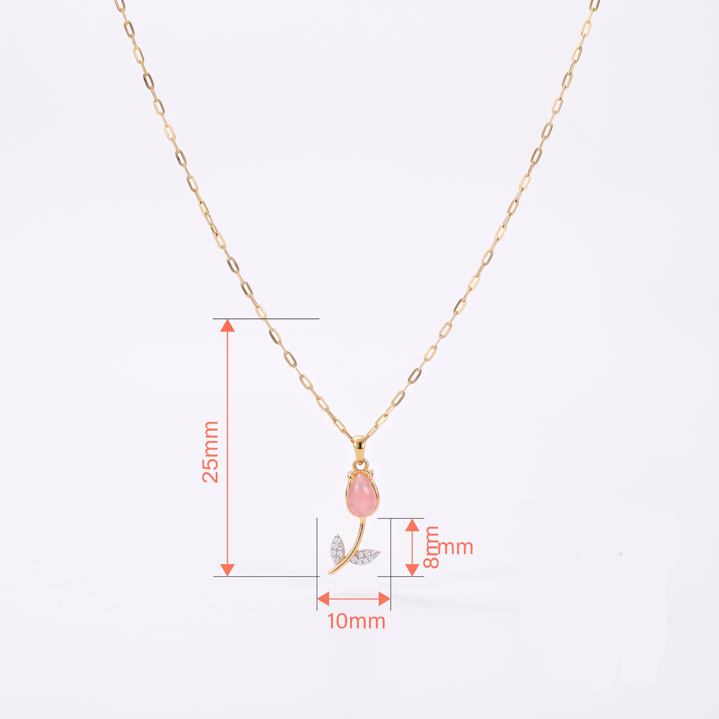 Blushing Tulip Necklaces