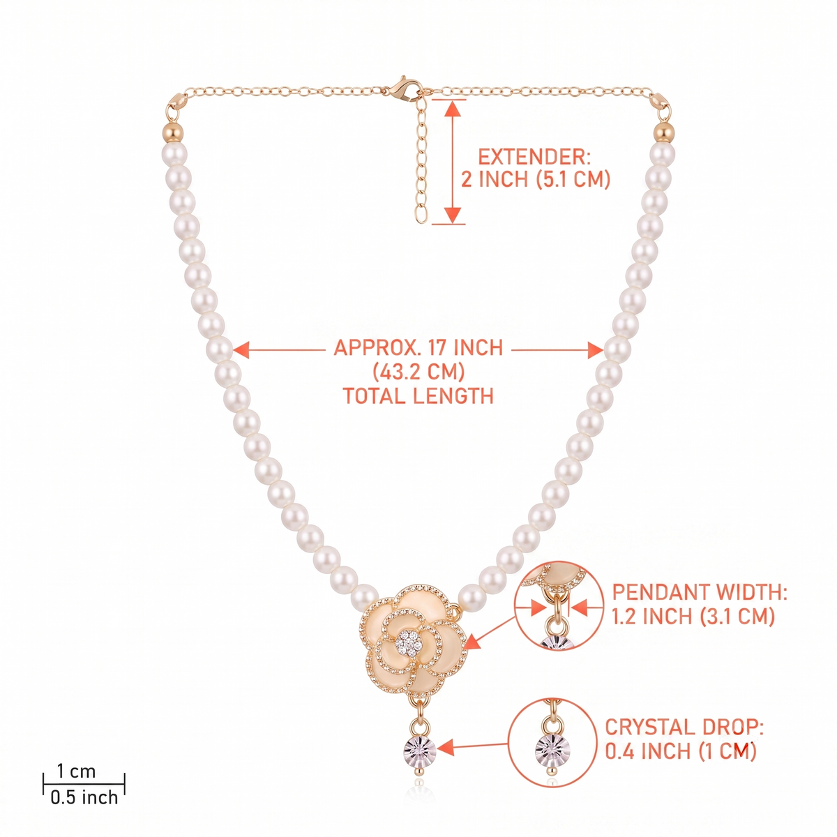 Classic Camellia Pearl Statement Necklace Necklaces