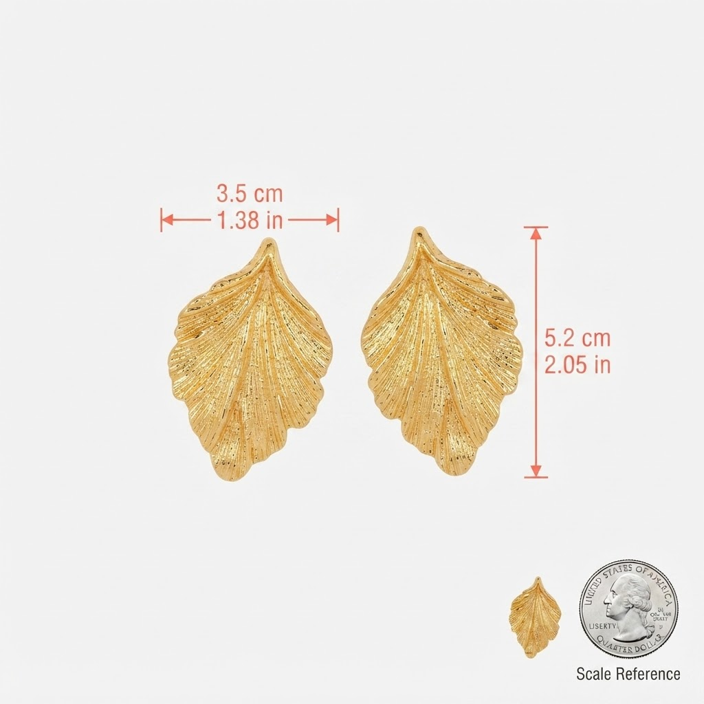 Leaf Texture Ear Rings