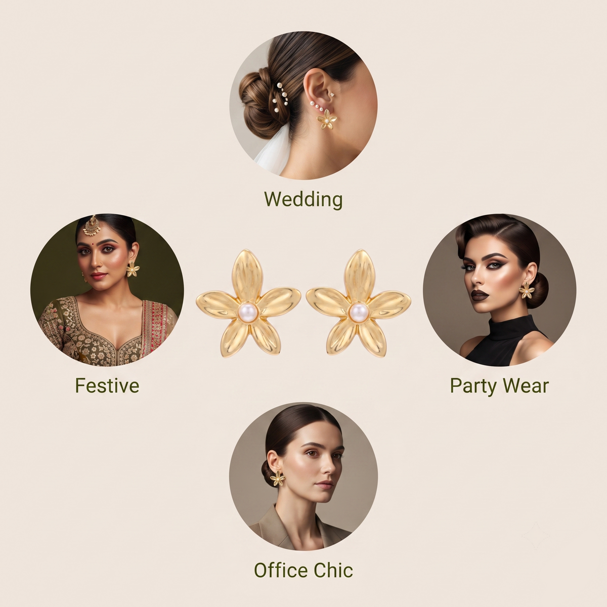 Petal Bloom Ear Rings
