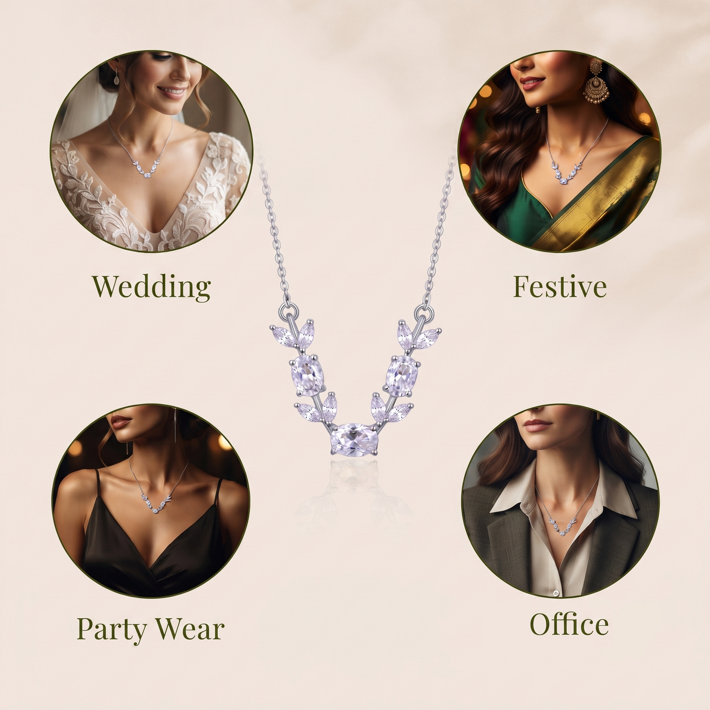 Serene Foliage Necklaces