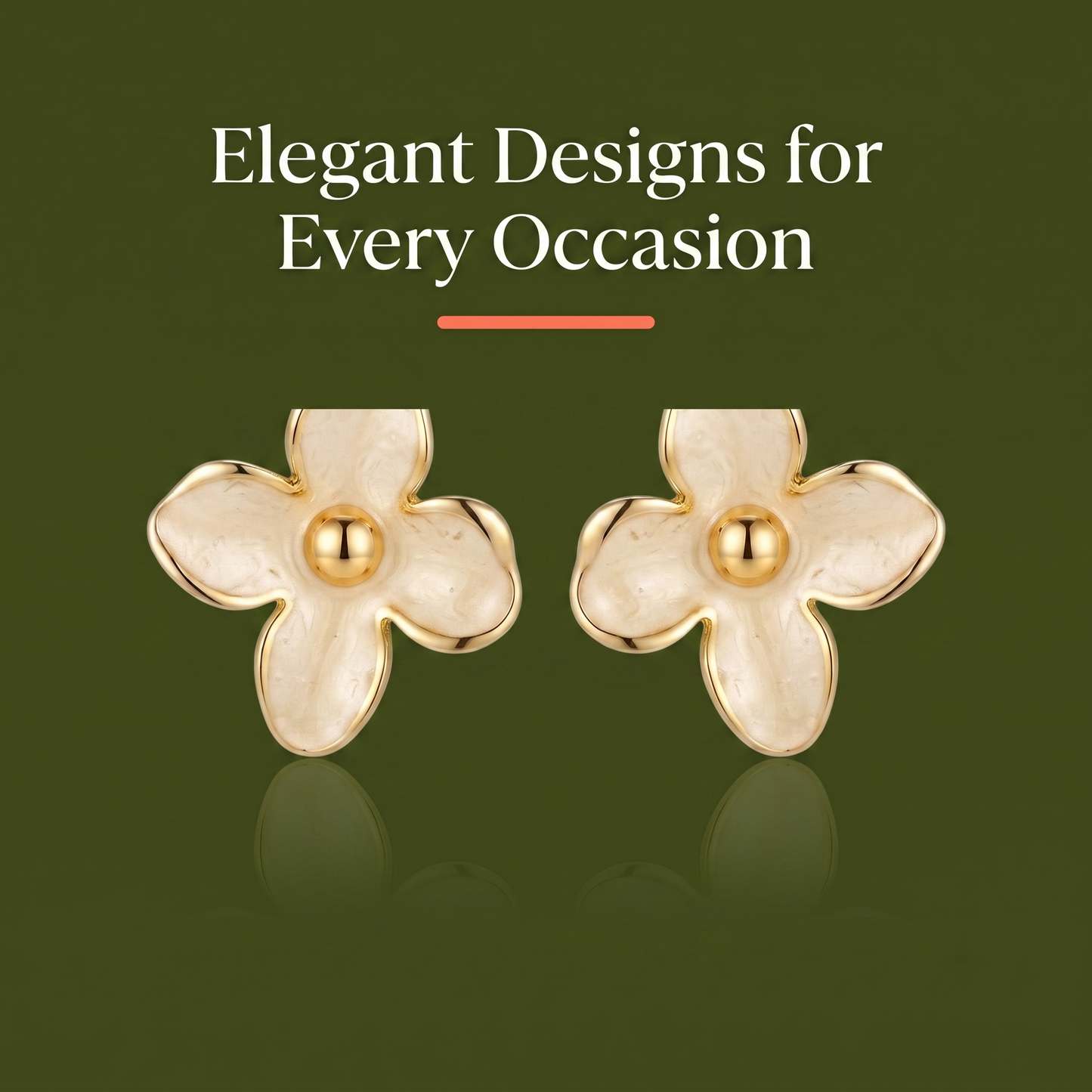 Four-Petal Flower Ear Rings