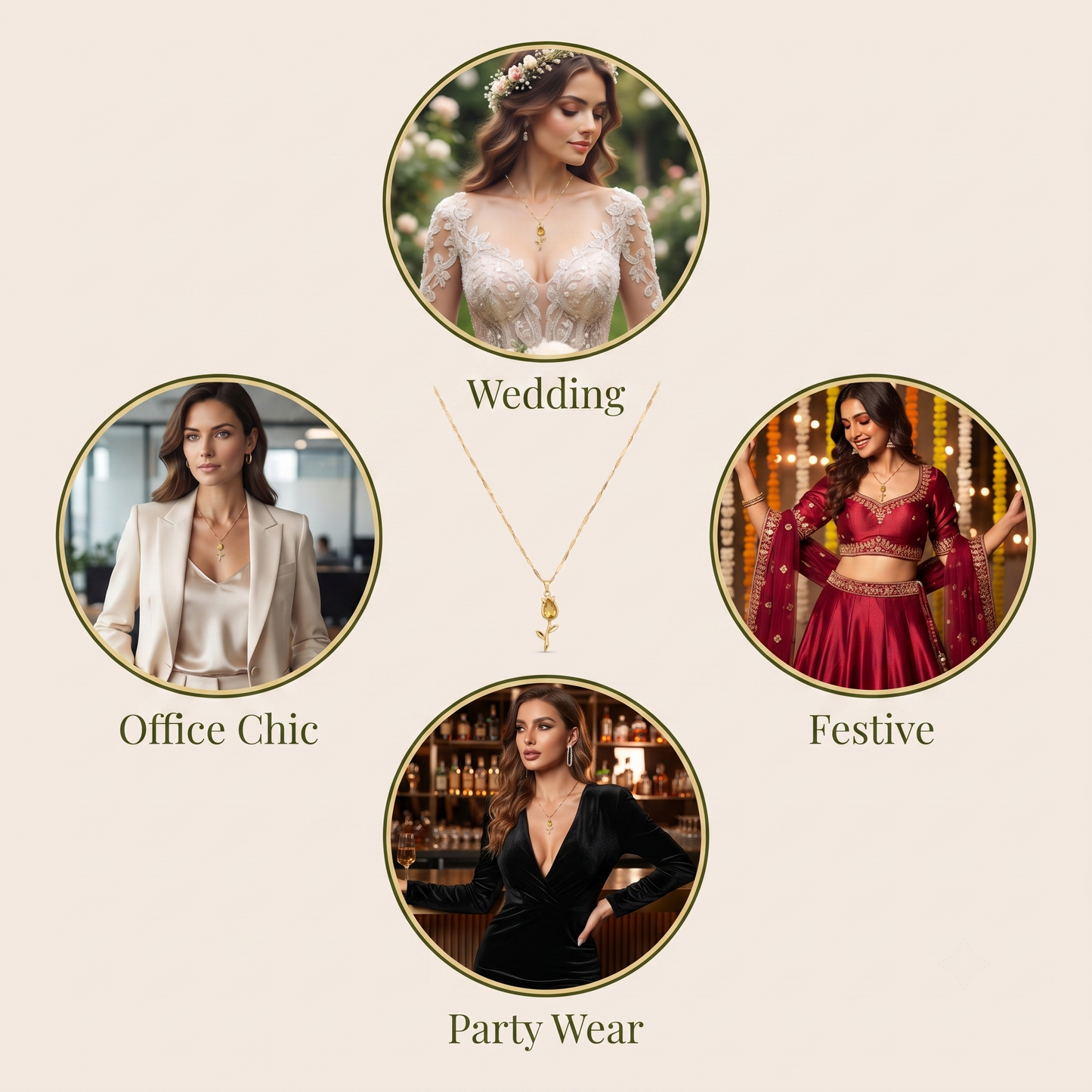 Golden Bloom Tulip Necklace Necklaces