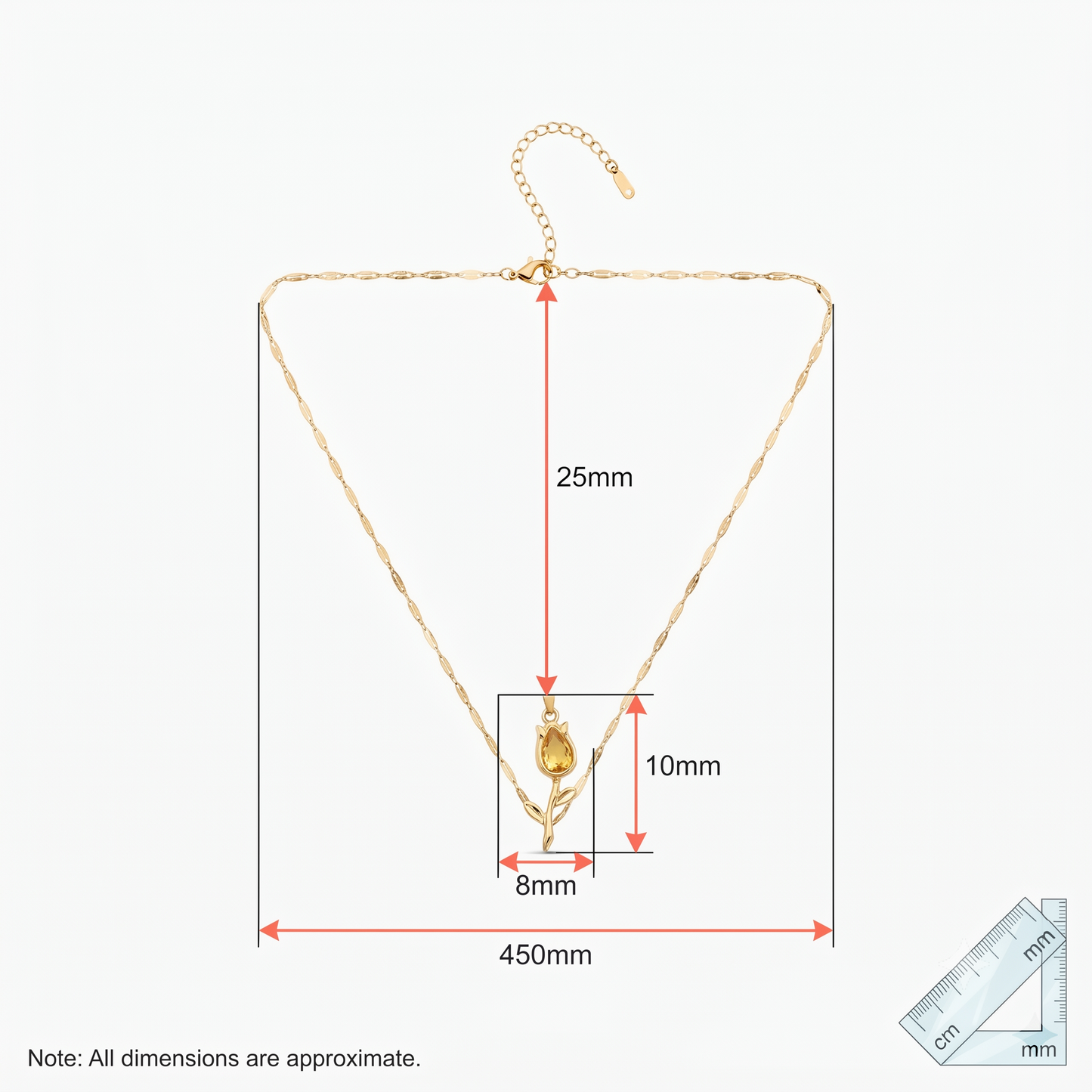 Golden Bloom Tulip Necklace Necklaces
