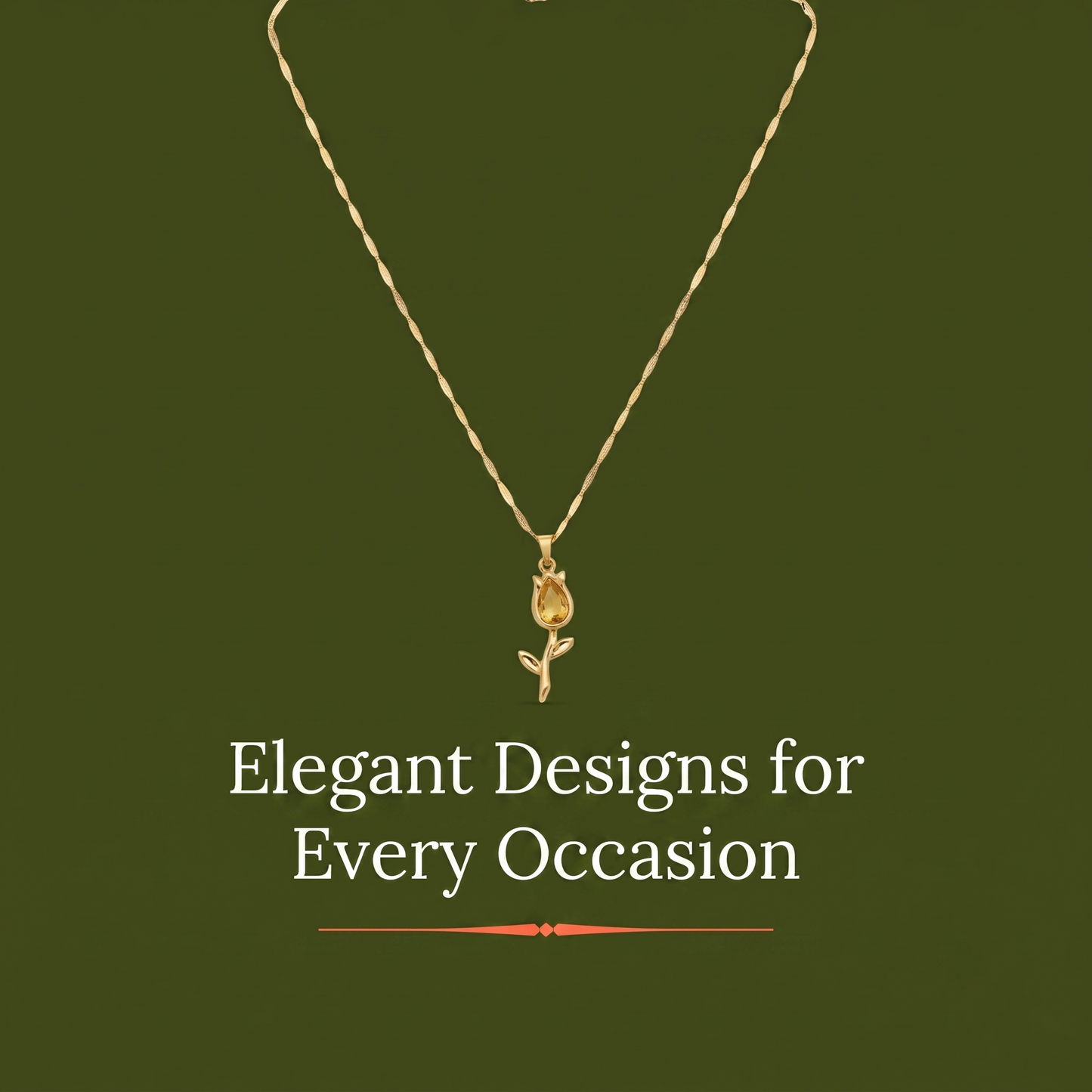 Golden Bloom Tulip Necklace Necklaces